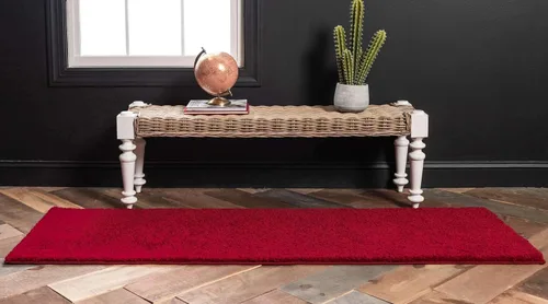 Vista 411 de Unique Loom Colección Solo - Alfombra de área Calabasas (3 pies 3 pulgadas x 5 pies 3 pulgadas, rectangular, rojo)
