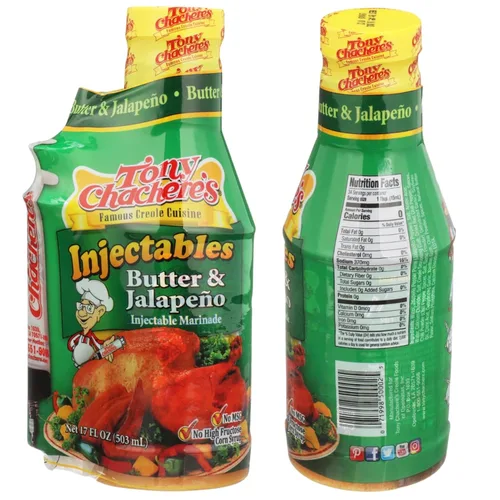 Vista 2 de Tony Chachere's Adobo inyector de mantequilla y jalapeño (paquete de 4)