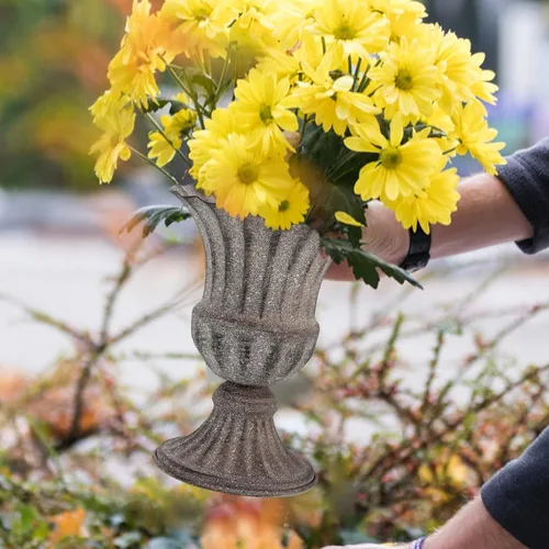 Vista 8 de Florero para cementerio, urna conmemorativa, maceta para tumba, decoración de jardín