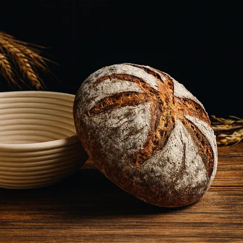 Vista 5 de Saint Germain Bakery Cesta Banneton Premium Redonda para Pan con Forro - Cesta de Fermentación Brotform Perfecta para Hacer Pan Hermoso (8 pulgadas)