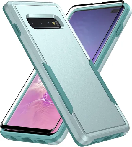 Vista 12 de Asuwish Funda para teléfono Samsung Galaxy S10 Plus con protector de pantalla y delgada híbrida de cuerpo completo, accesorios para celda protectora