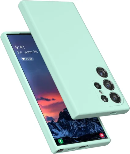 Vista 15 de Diseñado para Galaxy S24+Plus Carcasa, de silicona líquida, de gel, a prueba de golpes, con suave forro de microfibra, compatible con Galaxy S24