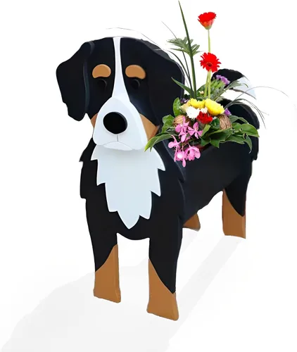 Vista 33 de Macetero de flores para perros, regalos para mujeres, bonitas macetas de PVC para perros, macetas para interiores y exteriores, maceta de jardín