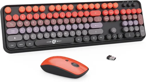 Vista 12 de FOPETT Teclado inalámbrico para computadora con retroiluminación RGB, Bluetooth 5.0/USB-C/2.4 GHz, teclado ergonómico para juegos, tapa transparente