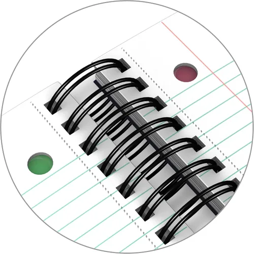 Vista 7 de Cuaderno iScholar iQ con doble anillado, con Poly Cover, Variados