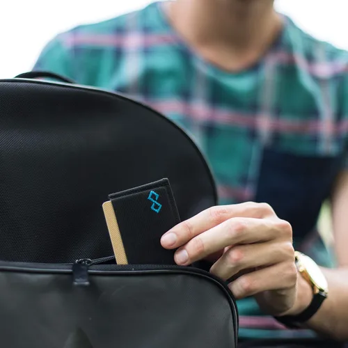 Vista 3 de Infinity Wallet cartera minimalista para hombre, talla única , Azul