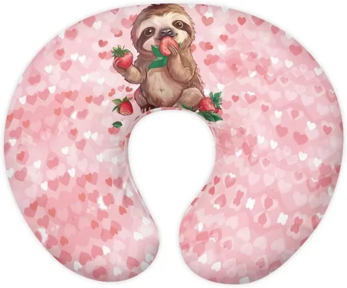 Vista 35 de Funda de almohada de alimentación de ajolote azul, funda de almohada de lactancia materna con margaritas para niñas recién nacidas, funda