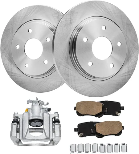 Vista 29 de Detroit Axle - Rotores de freno para Chrysler 200 2015 2016 2017, Rotores de freno de disco de reemplazo: 12.01" pulgadas delantero y 10.95
