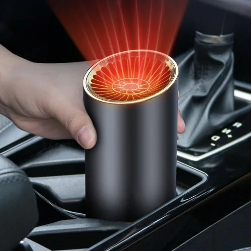Vista 5 de Descongelador de parabrisas portátil de 12 V 150 W giratorio 180° para automóvil, SUV, camión, caravana, remolque, se conecta al encendedor
