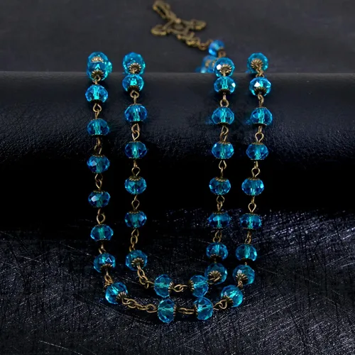 Vista 38 de KOMI Rosario de cuentas católicas para mujer, collar de cuentas de rosario con cruz de crucifijo, perlas de cristal, rosario, rosarios, católicos