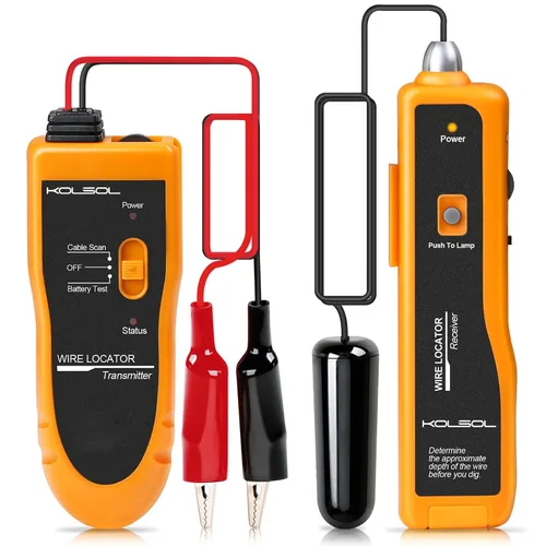 Vista 10 de Localizador de cables subterráneos y probador de cables F02 Pro con batería recargable de 1100 mAh para localizar cables y cables de control Gris