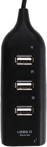 Vista 5 de Vctitil 2 unids 4 puertos USB 2.0 Hub Mini adaptador de corriente de 4 puertos USB Splitter Accesorios de computadora Receptor de portátil de 4