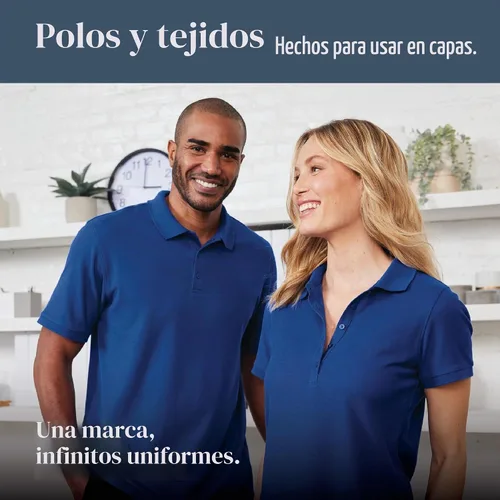 Vista 6 de Port Authority Polo piqué de algodón pesado unisex Negro
