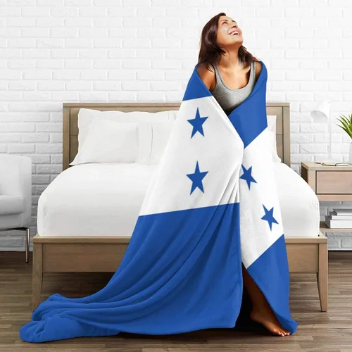 Vista 5 de Manta de Honduras, regalos de Honduras para hombres patrióticos, para hombres y mujeres, manta suave de franela de franela mullida para interiores