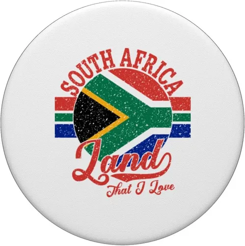 Vista 3 de South Africa Land That I Love With South African Flag Pride PopSockets Swappable PopGrip