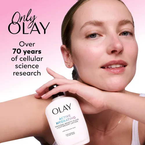 Vista 9 de Olay Hidratante Facial, Loción Fluida de Belleza Hidratante Activa, Hidratante Facial Original, 4 Oz. (Paquete de 2)