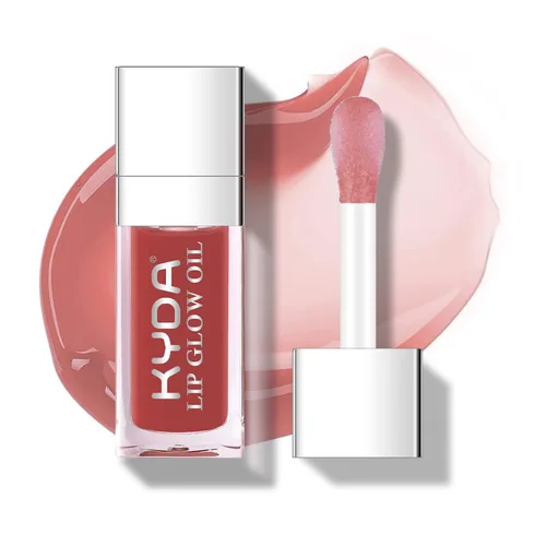 Vista 14 de KYDA Aceite de brillo labial hidratante, brillo labial de aceite hidratante transparente voluminizador, aceite labial teñido para el cuidado