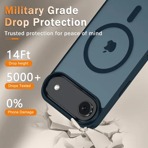 Vista 286 de Funda para Google Pixel 10 Pro XL, cubierta magnética mate, color negro Fit for MagSafe, Screen Protector included, Shockproof Military Grade