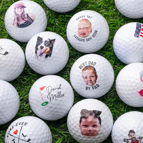 Vista 3 de Pelotas de golf personalizadas de With Love From Julie para hombres - Bolas de golf personalizadas - Regalos personalizados de bolas de golf