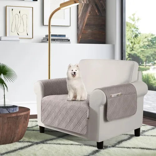 Vista 43 de TAOCOCO Fundas impermeables para silla para mascotas y perros con respaldo antideslizante, fundas para asiento de silla con bolsillo lateral