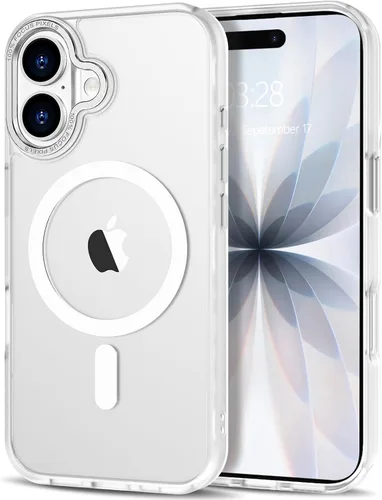 Vista 59 de Anuck - Funda magnética para iPhone 11 compatible con MagSafe, carcasa trasera mate translúcida dura, borde de TPU, delgada, resistente a impactos