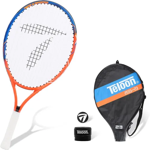 Vista 7 de Teloon Raqueta de tenis para niños, raqueta de tenis juvenil de 19 a 25 pulgadas con cubierta, raqueta de tenis junior para niños y niñas de 3 a 12