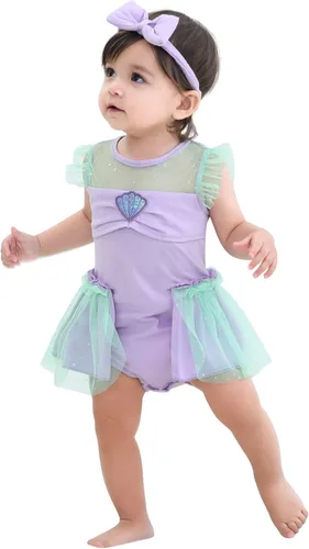 Vista 6 de Vestidos de princesa para niñas pequeñas, disfraz de mameluco para cumpleaños, Navidad, Halloween con diadema de 0 a 18 meses