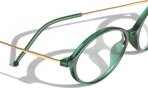 Vista 4 de VISOONE Oval Blue Light Blocking Glasses Women Small 100% UV400 Protection