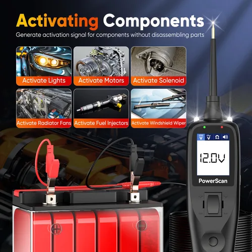 Vista 4 de Autel PowerScan PS100 Kit de sonda de circuito de potencia, 2026 para todos Negro