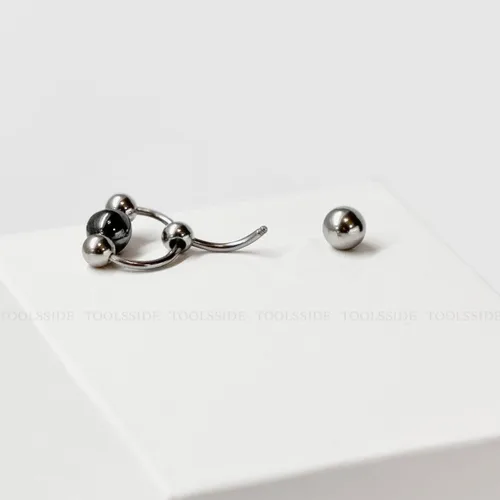 Vista 5 de Piercing de capucha para piercing genital Vch Piercing Vertical 0.49 oz Piercing de capucha para mujer Vch Jewelry Vertical Hood, Metal, Hematita