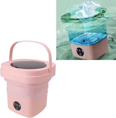 Vista 2 de Cryfokt Lavadora, 6.5L Enchufe en Arandela 100‑240V Plegable para el Hogar (enchufe EE.UU.)