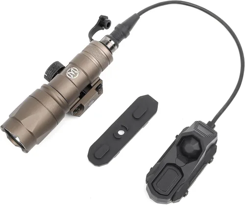 Vista 8 de M340 linterna táctica de 540 lúmenes con 2 bases giratorias, con botón de presión e interruptor de presión remoto, montaje de luz e interruptor de 1