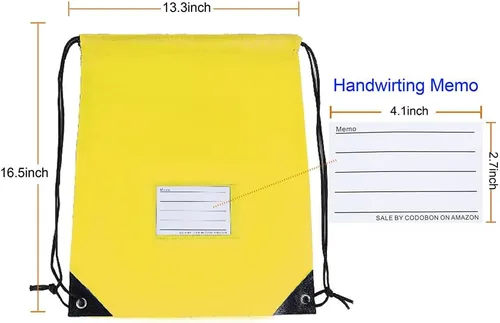 Vista 49 de CODOBON Paquete de 20 bolsas con cordón, mochila de cuerda de dibujo a granel, bolsa de bricolaje para gimnasio, deportes, bolsa para mujeres