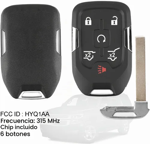Vista 5 de Reemplazo autoprogramable para llavero inteligente de proximidad para Chevy Suburban Tahoe GMC Yukon 2015, 2016, 2017, 2018, 2019, 2020, Chevy
