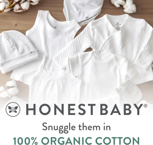 Vista 7 de HonestBaby Paquete de 2 sábanas de cuna de algodón orgánico, color blanco, talla única 2 Pack - blanco
