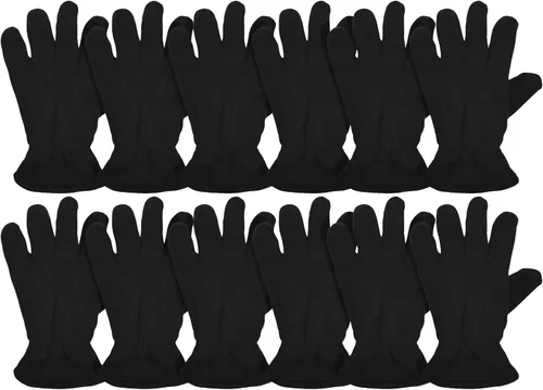 Vista 5 de 12 pares de guantes térmicos de forro polar para hombre, guantes de invierno, suaves, cálidos, acogedores, para clima frío, deportes al aire libre