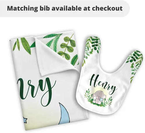 Vista 6 de Mantas de bebé personalizadas para niños con nombre, mantas de bebé personalizadas, regalos personalizados para niño recién nacido, manta de bebé