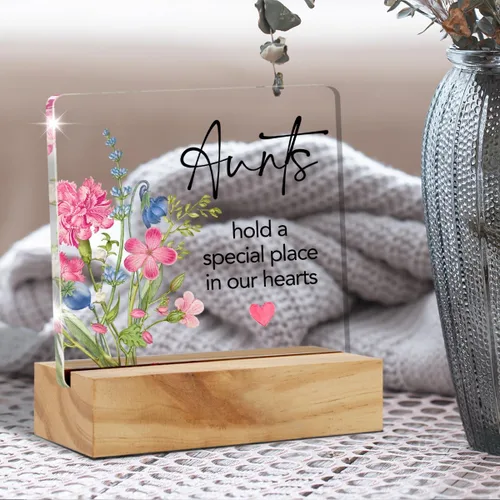 Vista 5 de Regalos para tía, regalos de cumpleaños para el día de la madre, para tía de sobrina, regalo de la mejor tía, tías que sostienen un lugar especial
