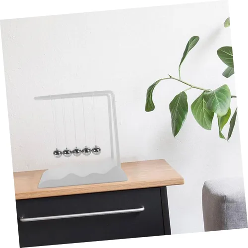 Vista 5 de Yardwe Newton Bolas de Billar Adornos Péndulo Cuna Bolas Física Decoración Balance Péndulo