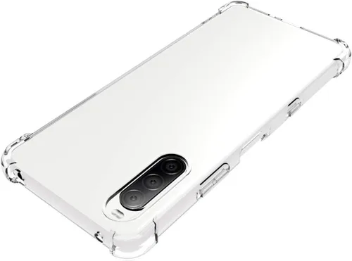 Vista 4 de USTIYA Caso para Sony Xperia 10 III Clear TPU cuatro esquinas cubierta protectora transparente suave funda
