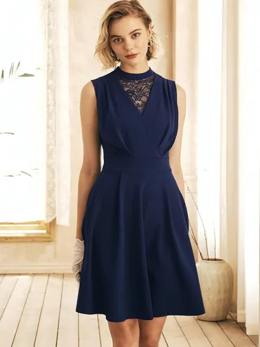 Vista 4 de MISSMAY Vestido formal de encaje floral sin mangas para dama de honor de boda