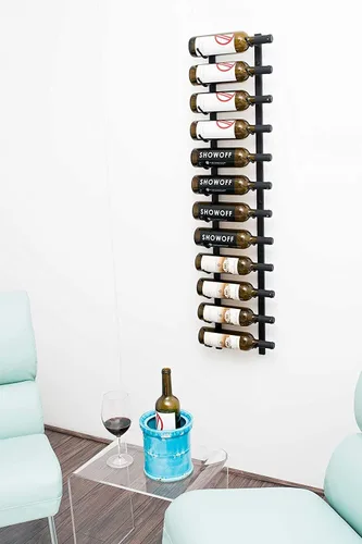 Vista 3 de Estante de vino flotante fácil de instalar Estante de vino vertical de montaje en pared Estante de vino comercial montado en la pared Estante
