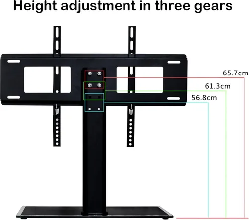 Vista 2 de Monitor Arms Tv Stand Universal Tv Stand Desktop Tv Stand, Suitable for 32-55 Inch Tvs, Adjustable Height, with Tempered Glass Base