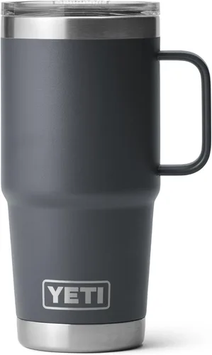 Vista 11 de YETI - Vaso de viaje Rambler de 20 onzas, de acero inoxidable, aislada al vacío con tapa fuerte Stronghold Blanco