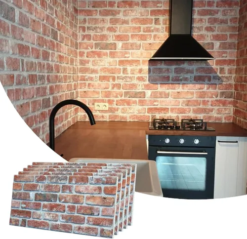 Vista 17 de Dundee Deco Paneles de pared 3D de ladrillo sintético, revestimiento, paneles de pared con aspecto de piedra gris, revestimiento de espuma