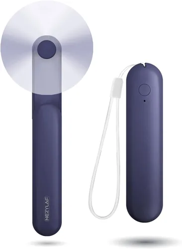 Vista 11 de Ventilador Portátil Mini de Mano, Ventilador Personal Pequeño Recargable con Diseño de Banco de Energía de Bolsillo para Viajes/Regalos