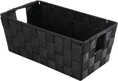Vista 11 de Whitmor 6581-2712-BLK Bolsa pequeña con correa tejida para estante, negra