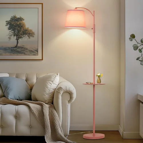 Vista 9 de AIDENOEY Smart Floor Lamp with Side Table Stepless Dimming, RGB Multi-Color Adjustable Swivel Head Voice Control with Alexa & Google Assistant