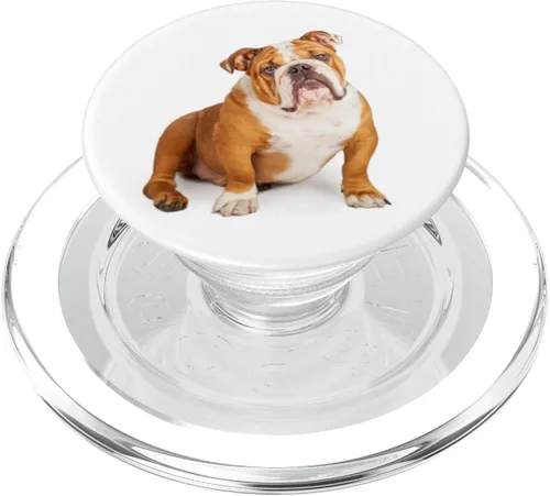 Vista 7 de PopSockets Grip and Stand for Phones and Tablets - Chubasquero con diseño de bulldog inglés