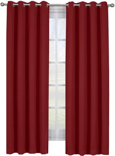 Vista 5 de Royal Bedding Ava - Cortina opaca con ojales superiores, panel de cortina opaca de triple tejido, cortina con lazo, panel individual, 46 pulgadas